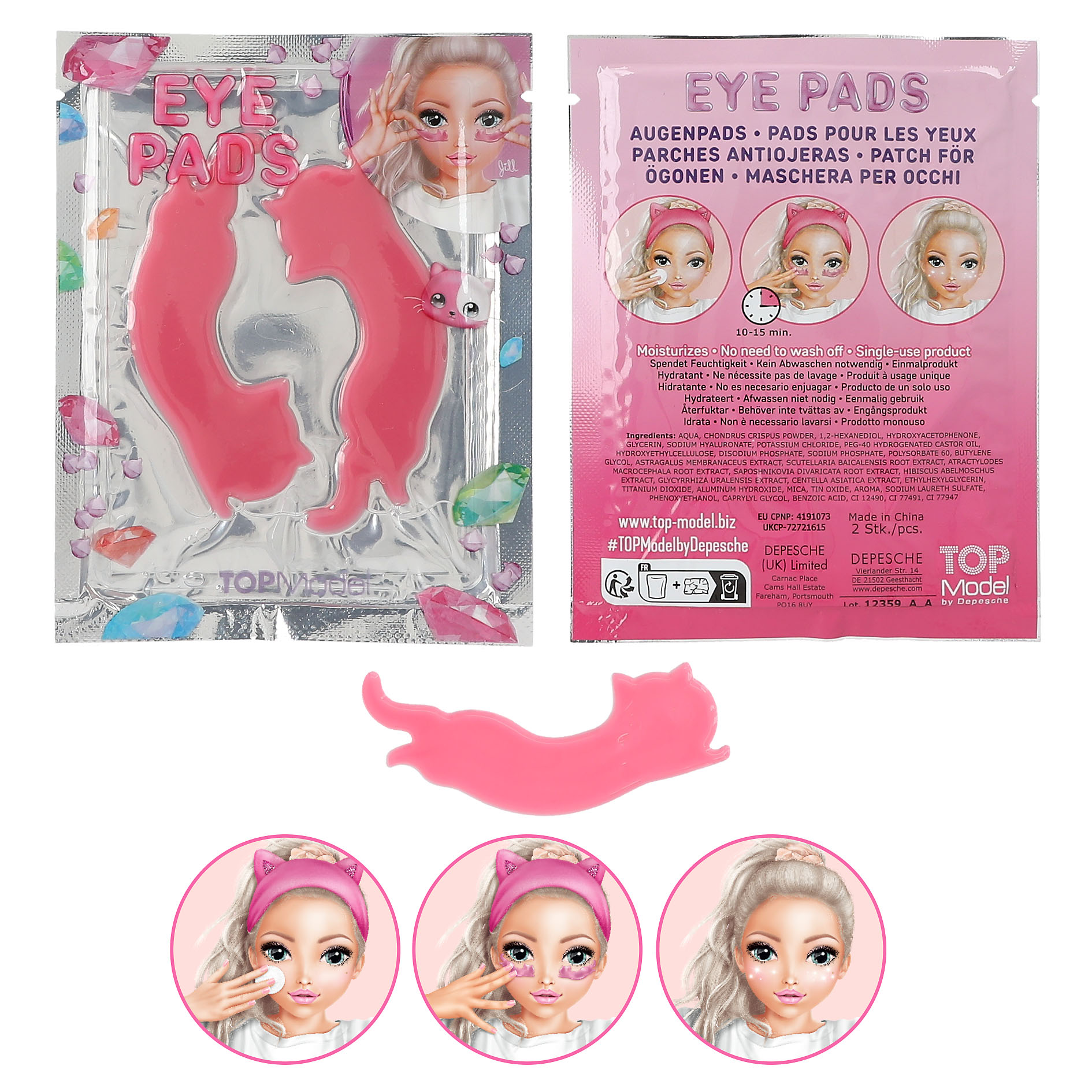 TOPModel Augenpads Beauty and me 12359  pinke Kätzchen