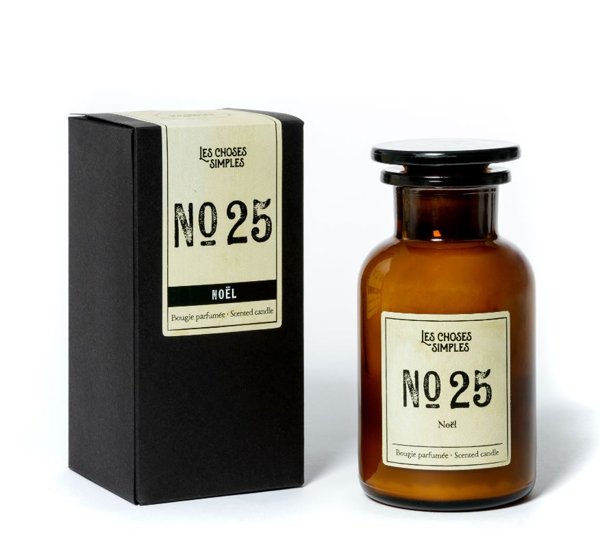 Natürliche Duftkerze im Apothekerglas aus Sojawachs Nr. 25 Noel