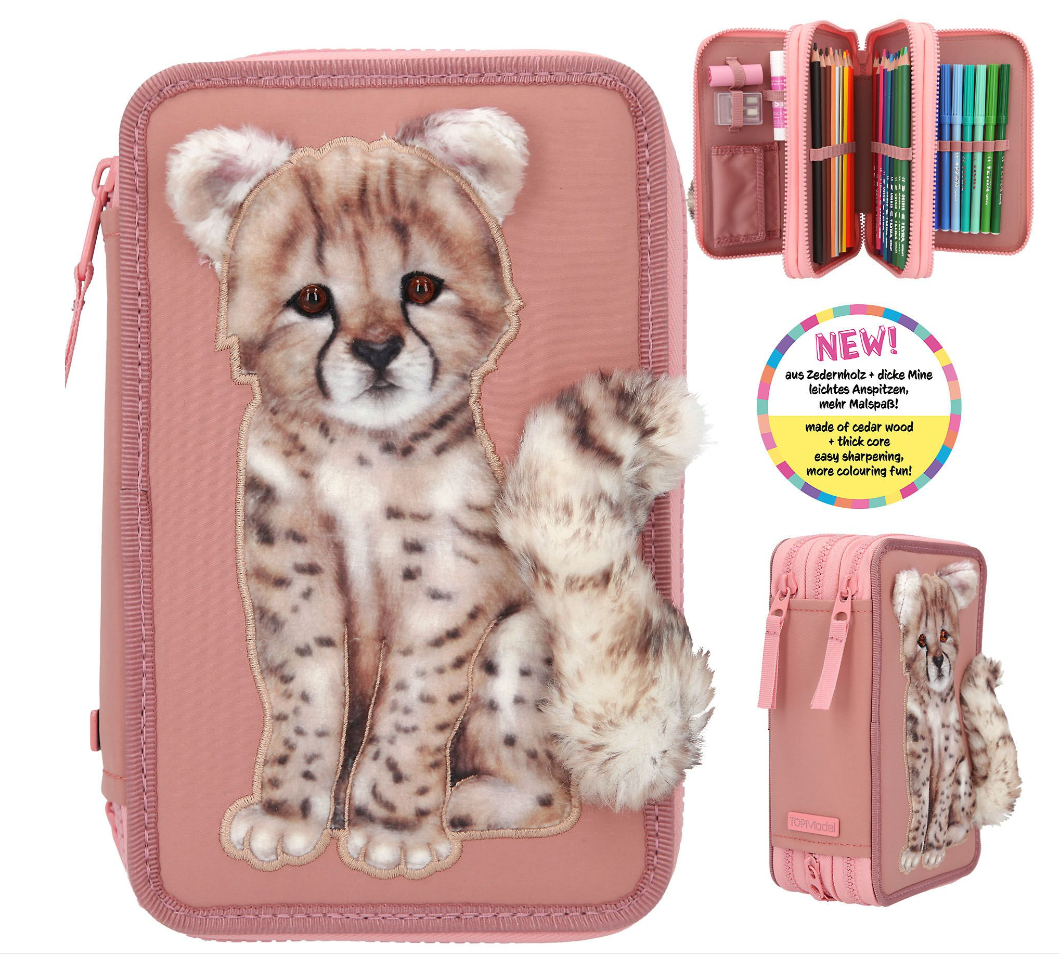 TOPModel 3-Fach Federtasche Applikation Urban Jungle 11219