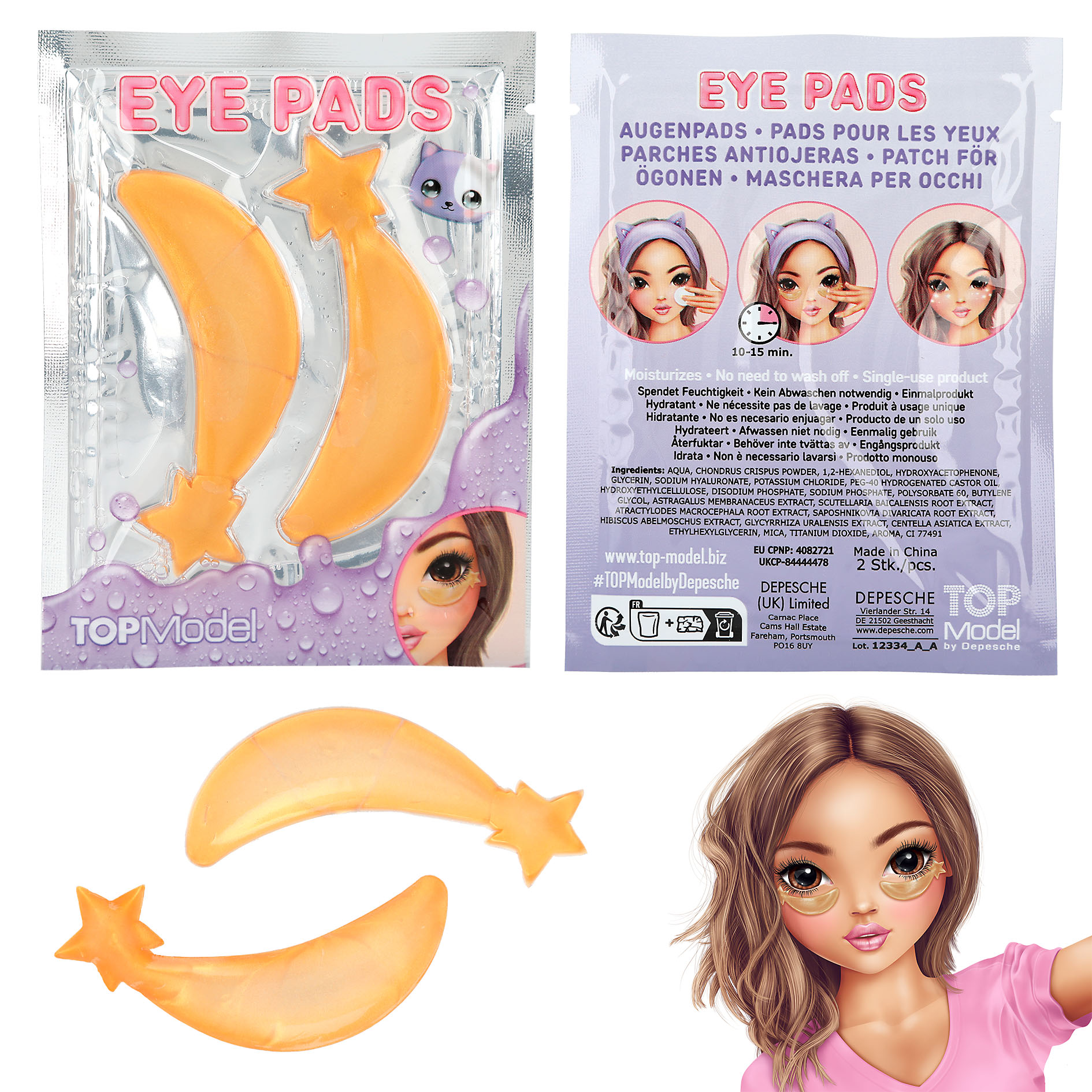 TOPModel Augenpads Beauty and me 12334 Gelb mit Sternen TOPModel Augenpads Beauty and me 12334 Gelb mit Sternen