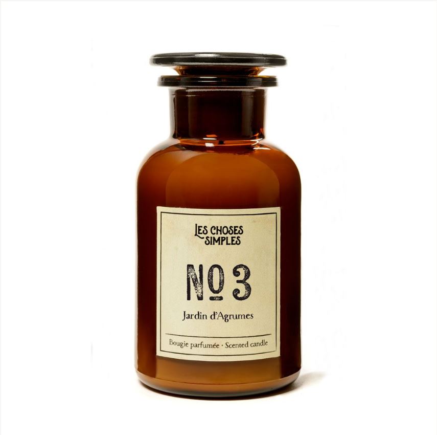 Natürliche Duftkerze im Apothekerglas aus Sojawachs Nr. 3 Zitrusgarten