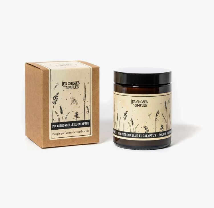 Natürliche Duftkerze aus Sojawachs Pine-Lemongrass-Eucalyptus